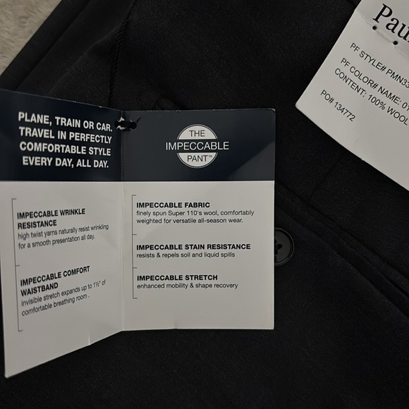 Paul Fredrick Men's charcoal Dress Pants - Picture 8 of 8
